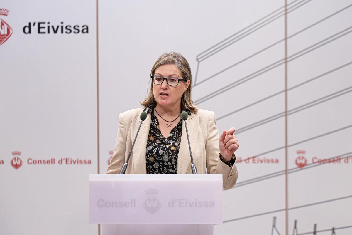 Carolina Escandell, durante su comparecencia en el Consell.