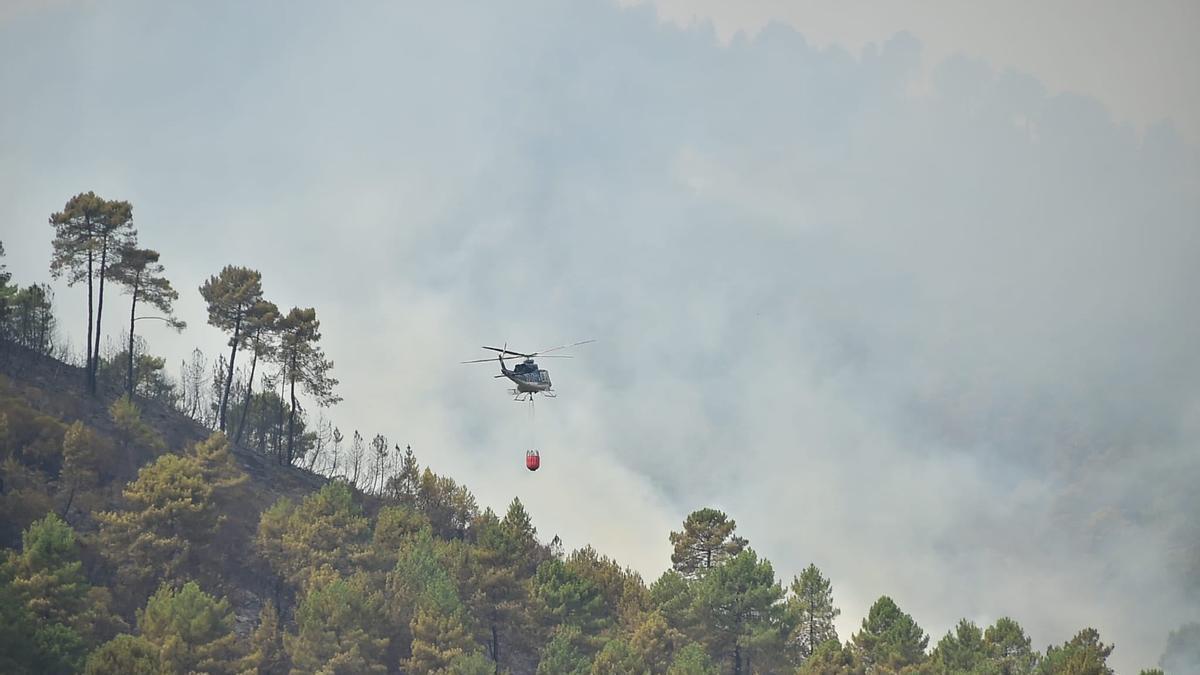 Imagen del incendio de Las Hurdes.