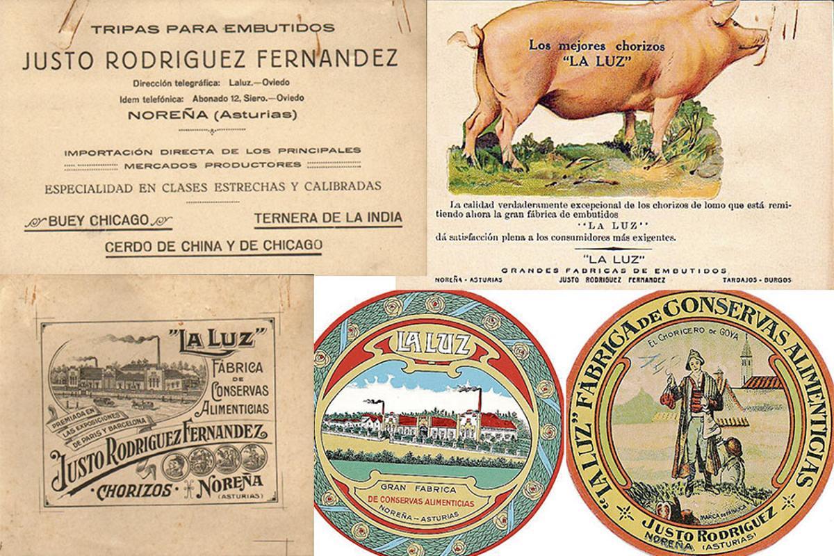 Anuncios publicitarios y etiquetas de la empresa. | Museo del Pueblo de Asturias