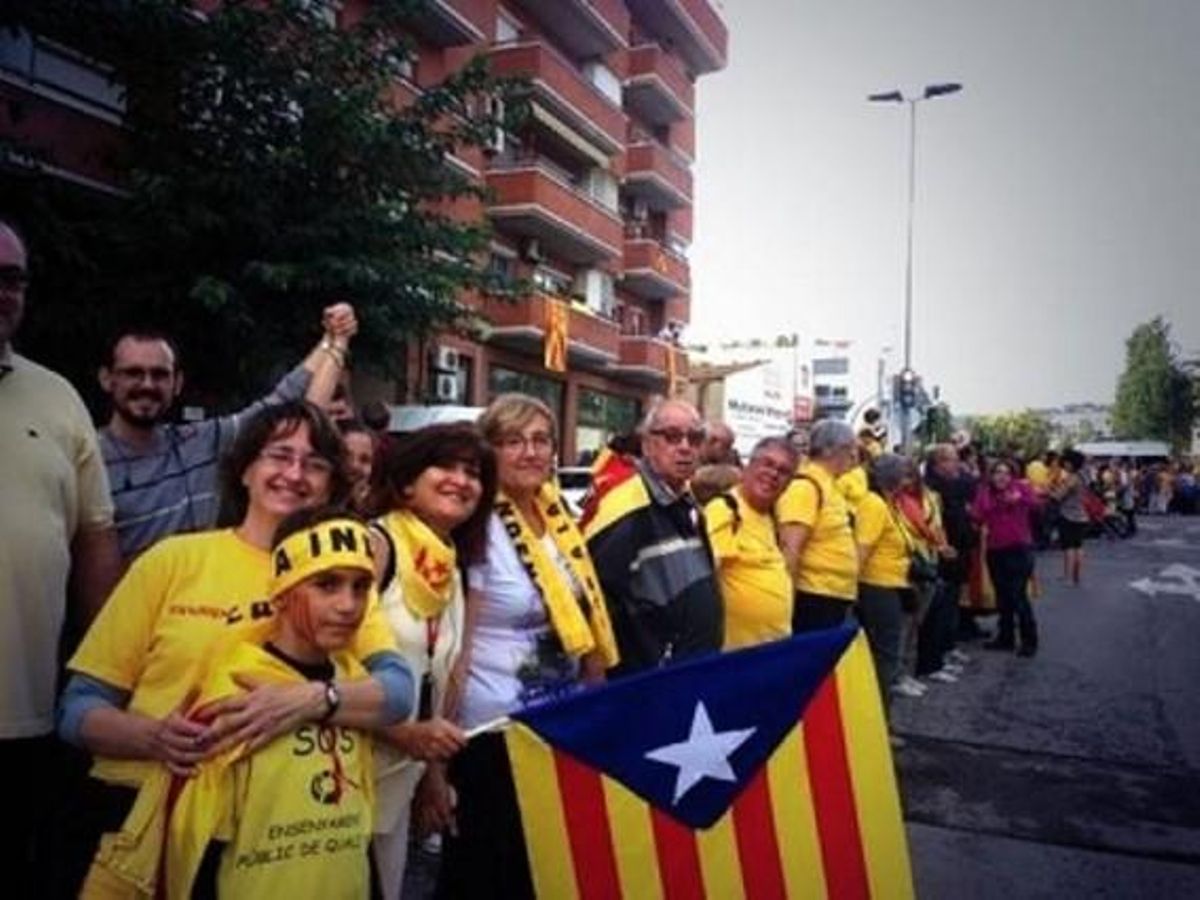 Maite Arqué a la Via Catalana. Maite Arqué a la Via Catalana.