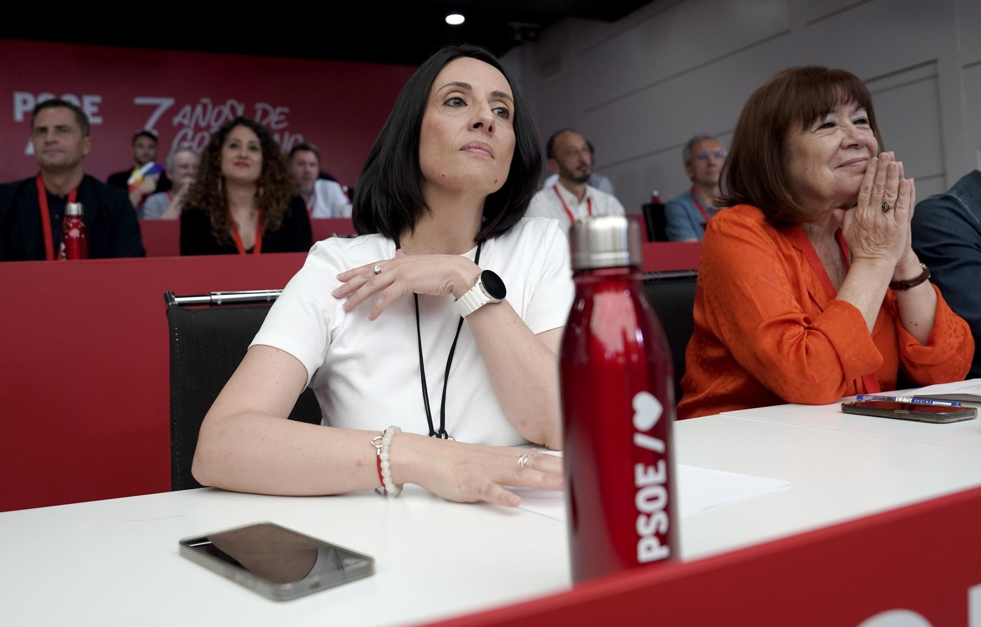 Rebeca Torró y Cristina Narbona, en el Comité Federal del PSOE.
