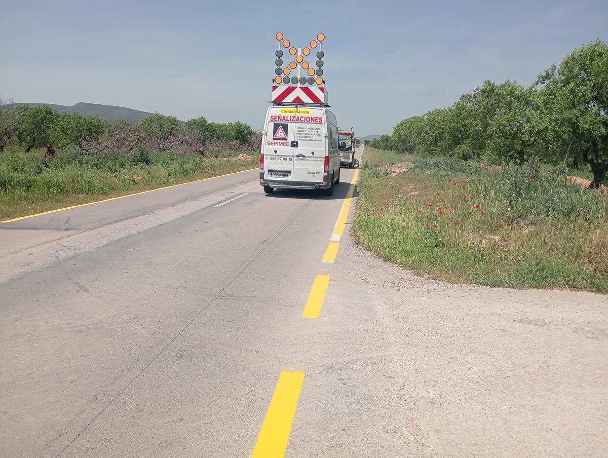 Obras en la C-470 entre Utiel y Camporrobles.