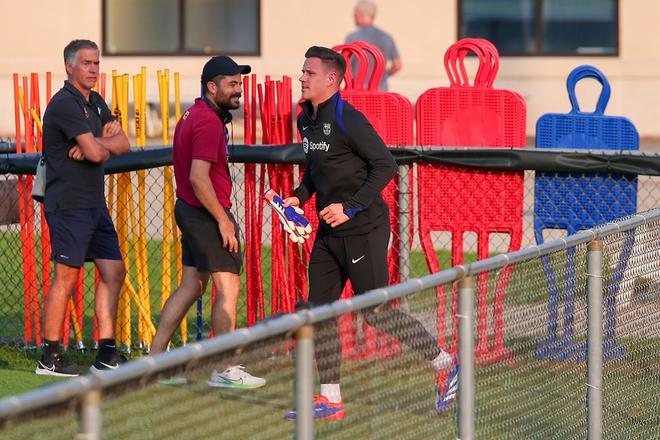 Así ha sido el entrenamiento del Barça en la Base Naval de la Marina de Annapolis para preparar el clásico