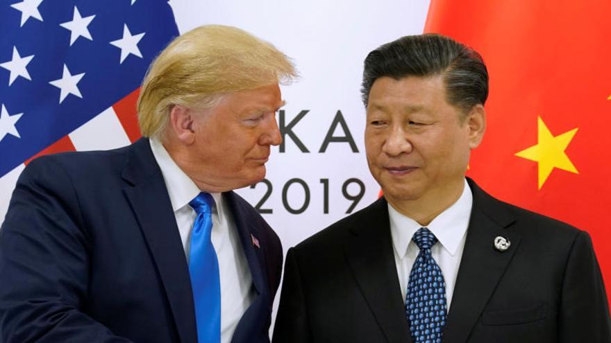 Trump, en una reunión con Xi Jinping.