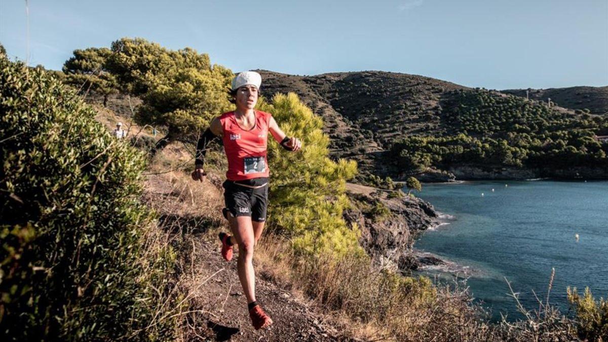 Ainhoa Sanz durante el recorrido de la prueba