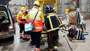 Rescate del trabajador del metro