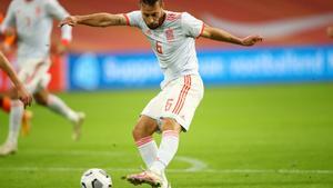 Soccer Football - International Friendly - Netherlands v Spain - Johan Cruijff Arena, Amsterdam, Netherlands - November 11, 2020 Spainâs Sergio Canales scores their first goal Pool via REUTERS/Dean Mouhtaropoulos
