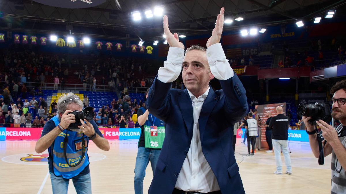 Oscar Orellana, tras ganar al Baskonia en el Palau