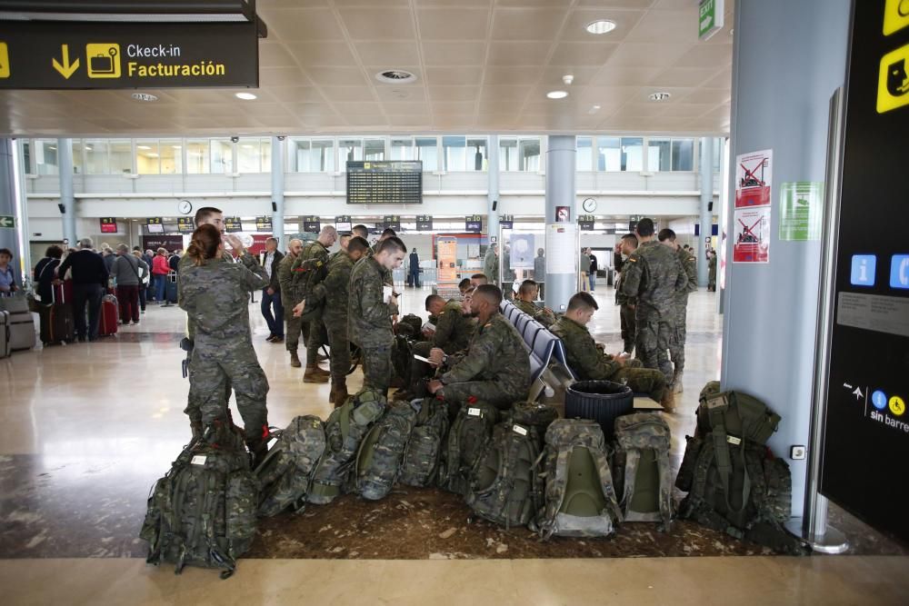 Salida de militares asturianos para Polonia