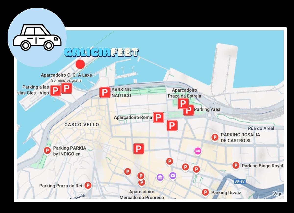 Mapa parkings.