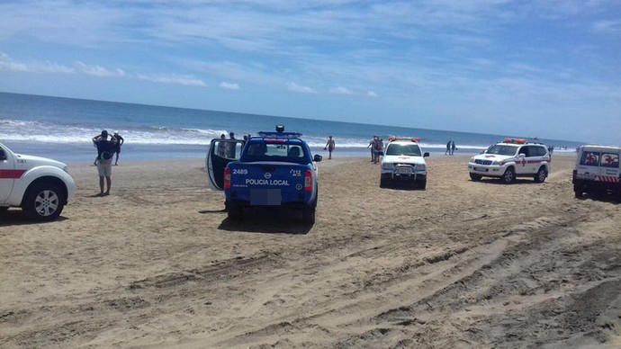 Fallece un bañista en Playa del Inglés