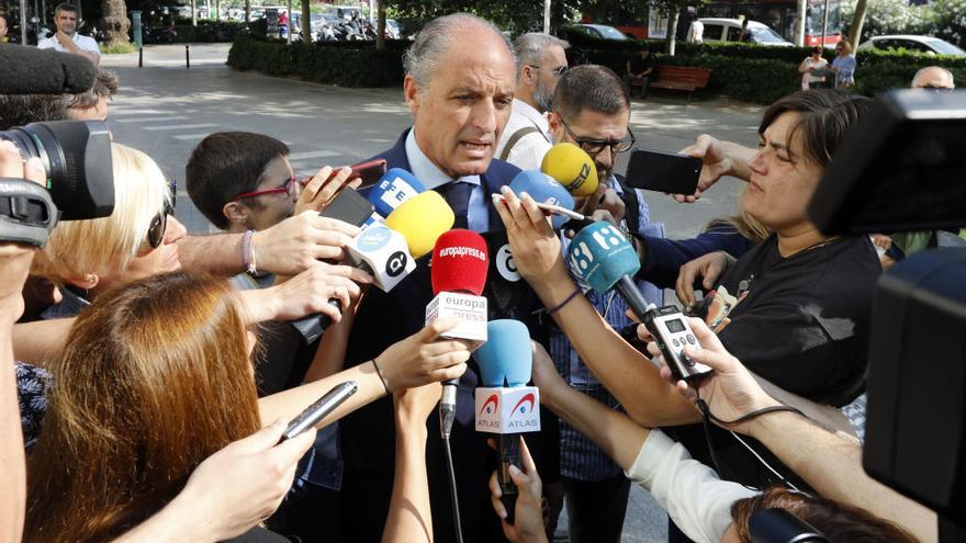 El expresidente de la Generalitat, en su última comparecencia en la Ciudad de la Justicia.