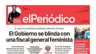 La portada de EL PERIÓDICO del 26 de noviembre de 2025