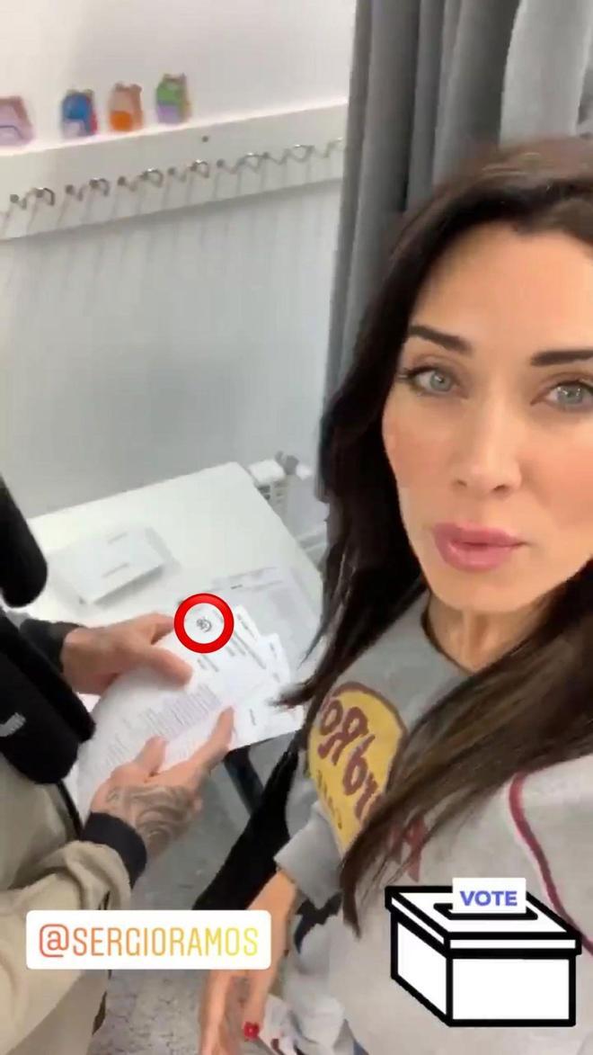 Pilar Rubio graba por accidente las papeletas de Sergio Ramos.