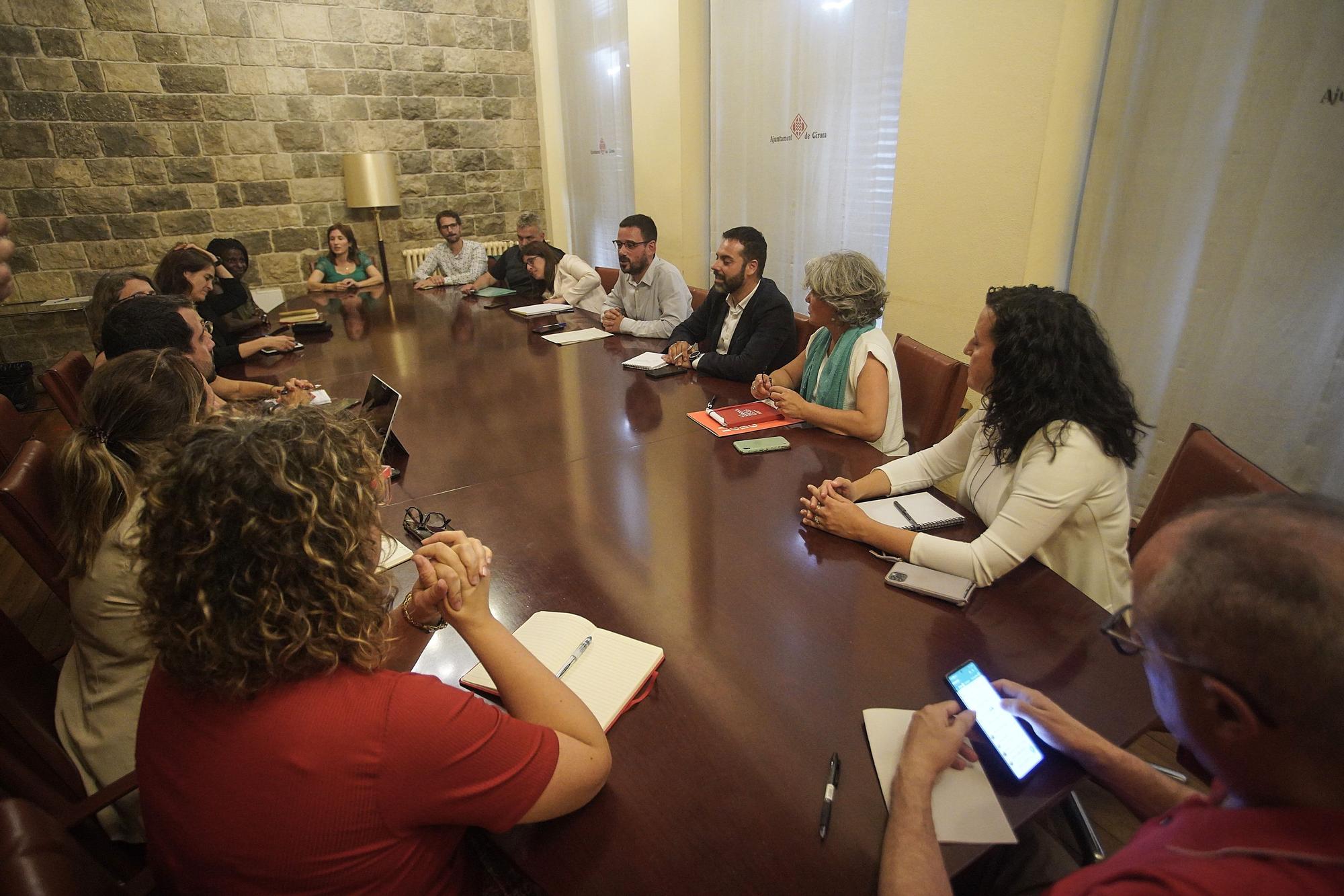 Primera reunió del nou equip de govern de l'Ajuntament de Girona