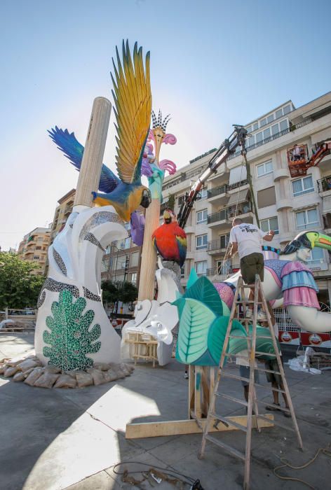 Alicante rezuma fiesta con el inicio de la plantà de las Hogueras