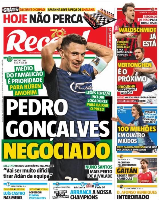 Portada RECORD miércoles 12 agosto 2020