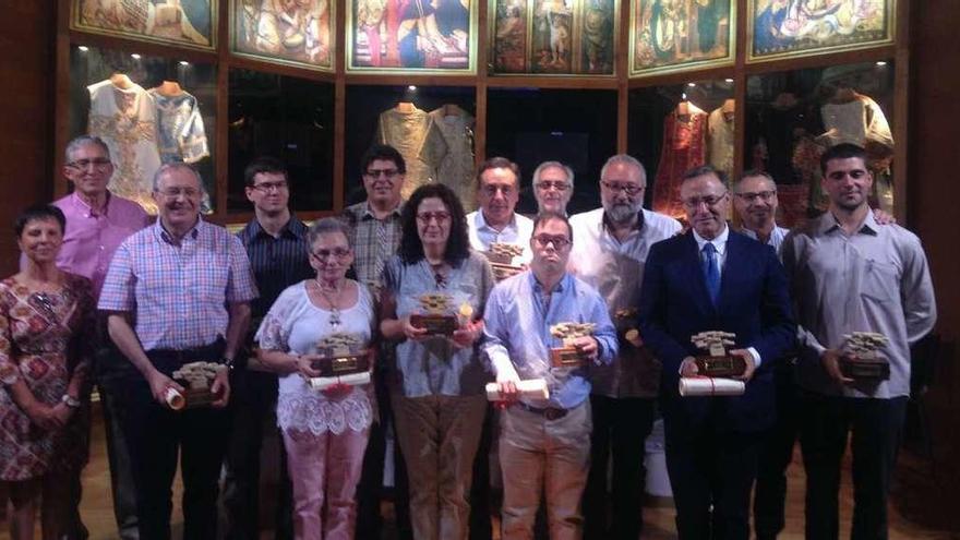 Premiados en la gala &quot;Un diez para diez&quot; celebrada en el Museo del Pan de Mayorga.