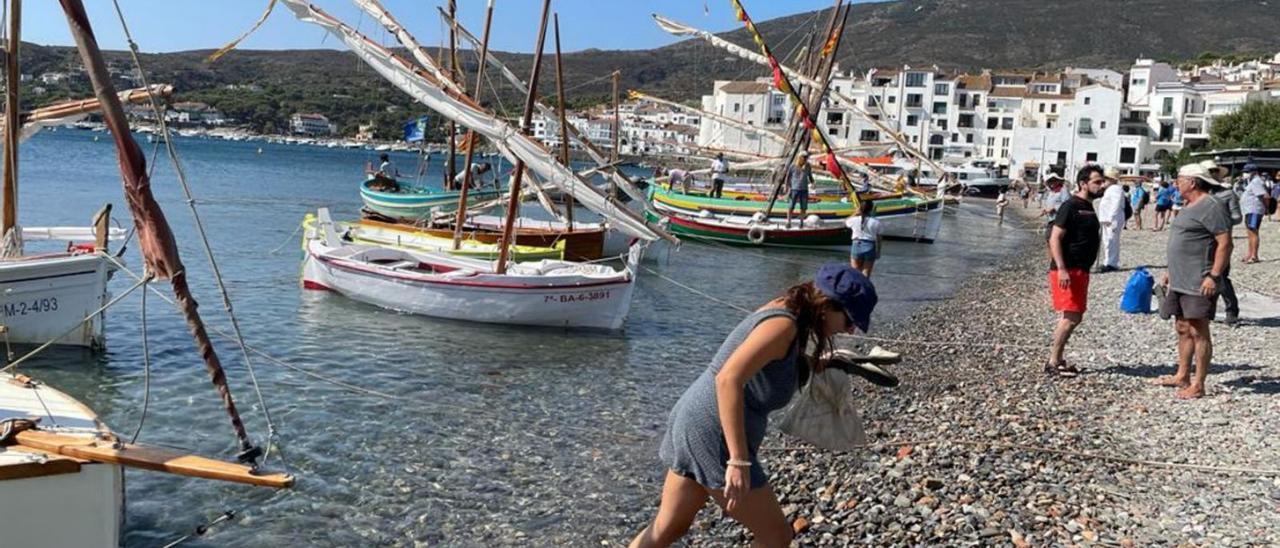 Algunes embarcacions de fusta durant una de les trobades a Cadaqués