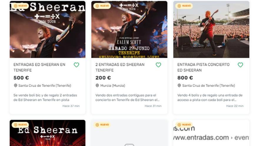 &quot;Vendo aguacate y regalo cuatro entradas&quot;: piden hasta mil euros en la reventa para el concierto de Ed Sheeran en Tenerife