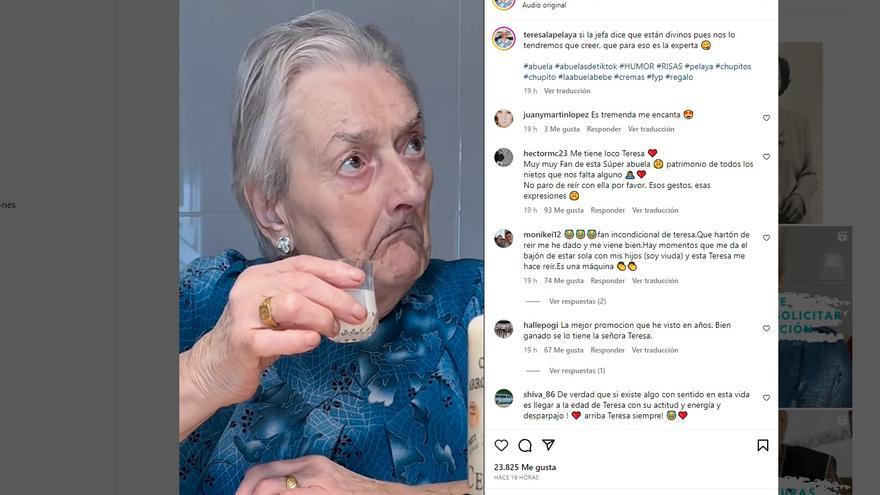 La abuela &#039;tiktoker&#039; Teresa la Pelaya cata un licor de Zamora: “Cojonudísimo”