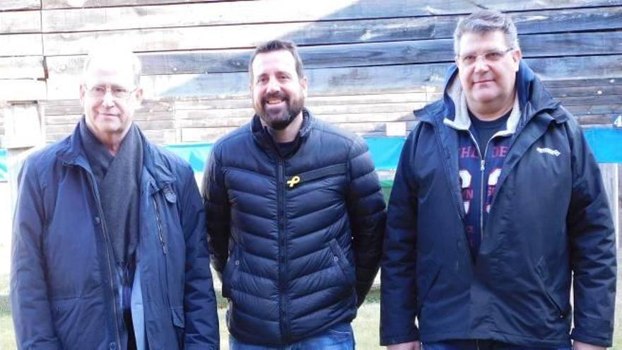 Des de l&#039;esquerra, Josep Maria Serena, Jordi Serracanta i Xavier Llorente al camp de tir del CT Precisió