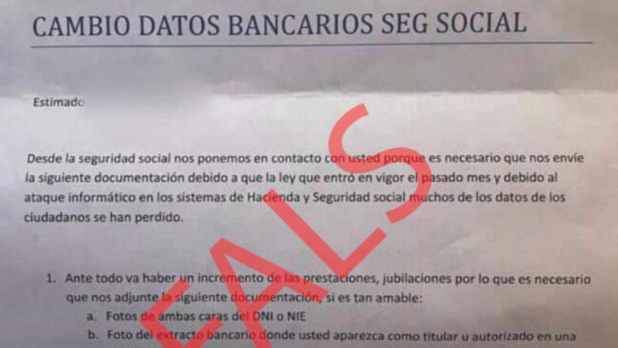 Detall de la carta que envien els autors d&#039;una estafa de &#039;phishing&#039; a les seves víctimes.