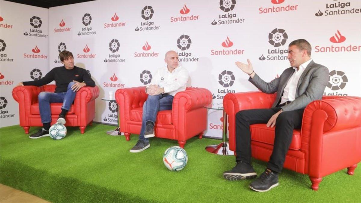 Julio Salinas y Manolo Sanchís conversaron antes del Clásico de este domingo