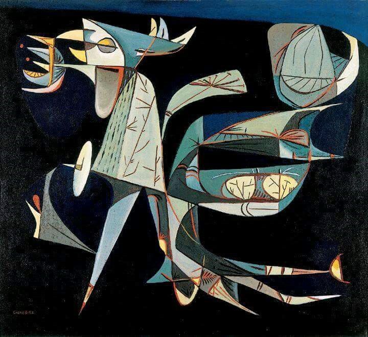 El vuelo nocturno del Pájaro Pi (1952),  de Eugenio Granell  (1912-2001).