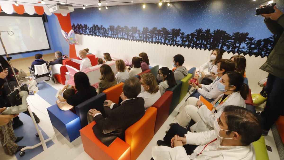 Inauguración del hospital Reina Sofía para los niños ingresados.