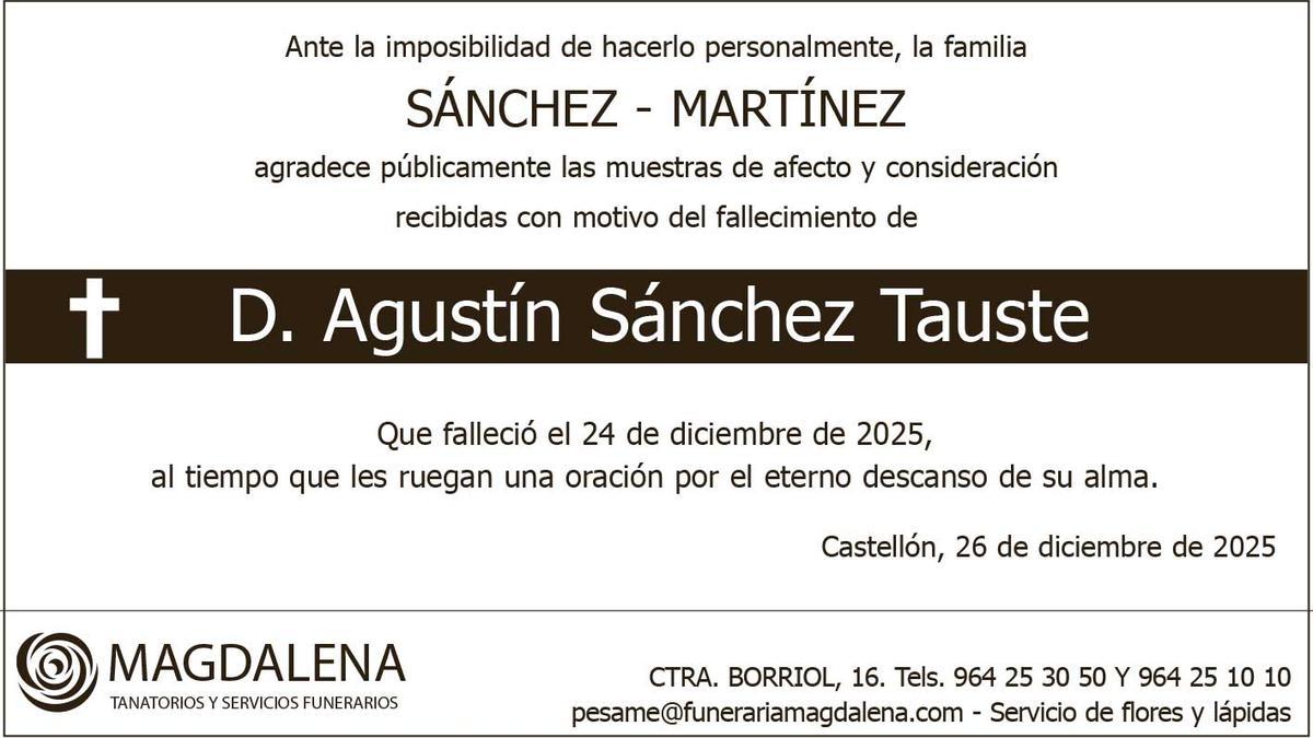 D. Agustín Sánchez Tauste