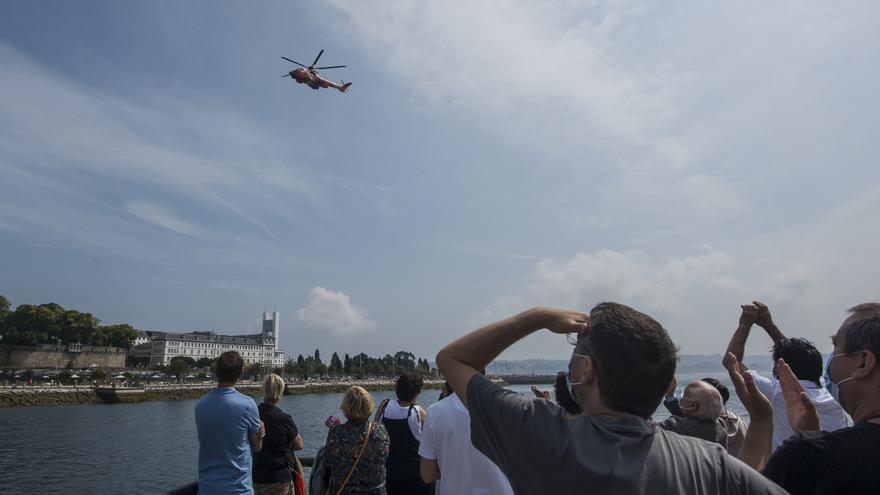 Rescate entre el mar y el cielo en O Parrote