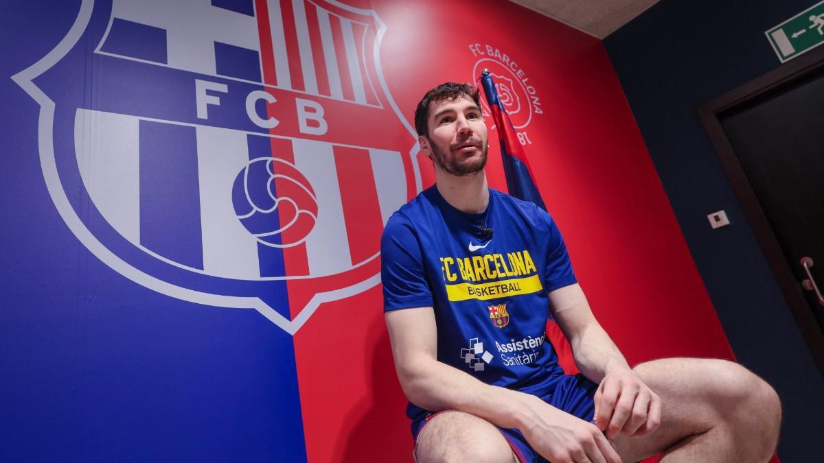 Darío Brizuela, en la entrevista con SPORT en el Palau Blaugrana