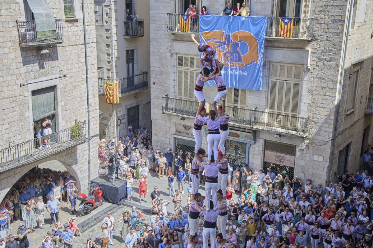 Les imatges de la jornada castellera per celebrar els 30 anys dels Marrecs de Salt