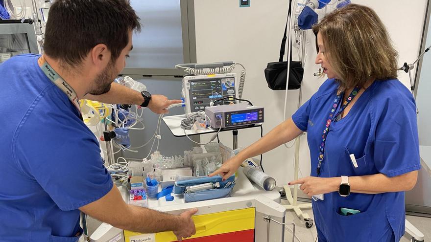 Un carro de paradas en el Hospital de Sant Joan