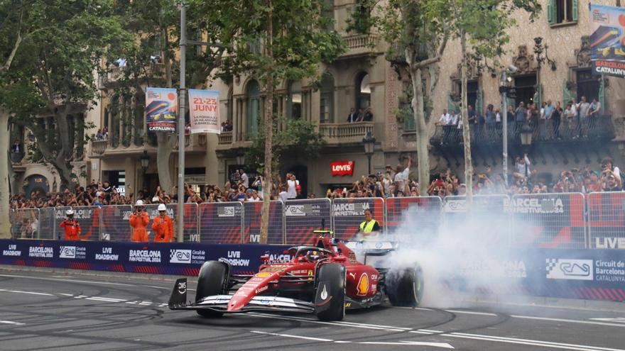 L&#039;exhibició de Fórmula 1 pels carrers de Barcelona, en imatges