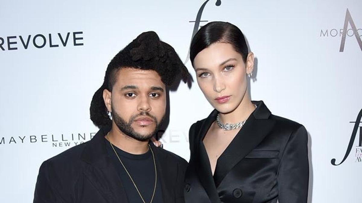 The Weeknd y Bella Hadid, en los Fashion Awards de Los Ángeles.