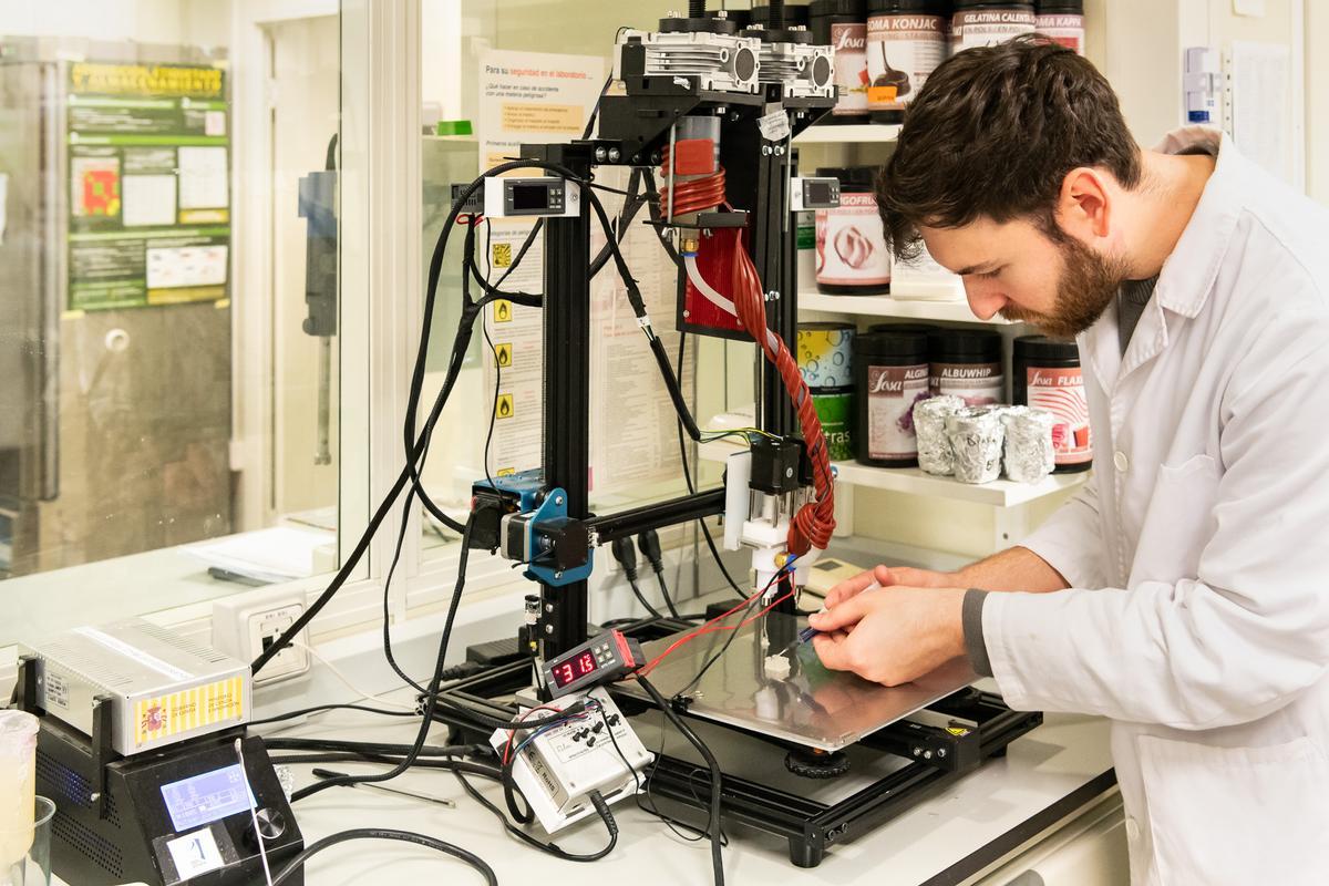 Trabajos en el laboratorio de la UPV.