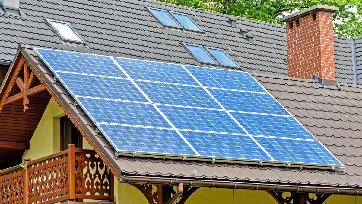 Panales solares en una vivienda.