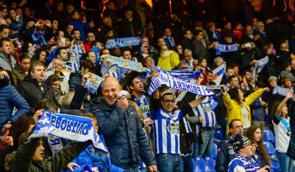 Riazor celebra el 2-1 del Dépor al Barça