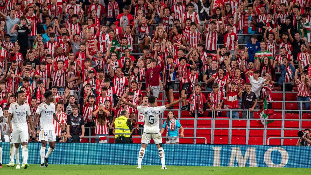 Jude Bellingham, celebrando su gol ante el Athletic Club