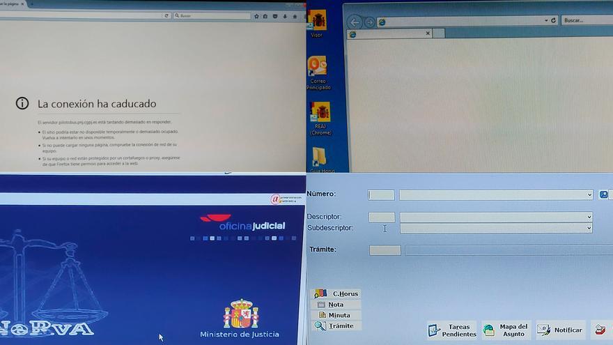 El vía crucis de los juzgados: 20 minutos en arrancar el ordenador
