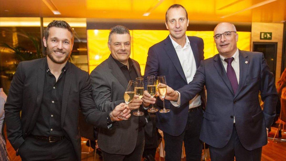 Tomás, Pascual, Barrufet y Argemí brindaron por el noveno título seguido de Liga