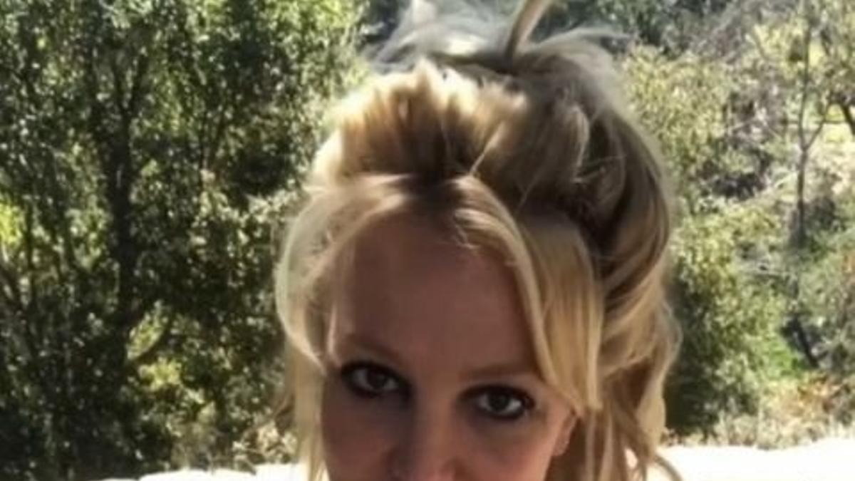 Britney Spears en un selfie en su casa