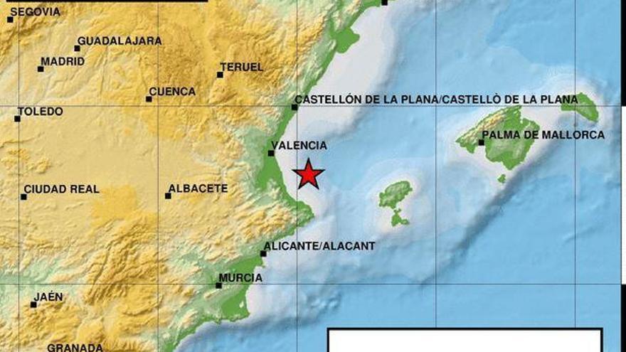 El epicentro del terremoto se ha localizado en el Golfo de Valencia