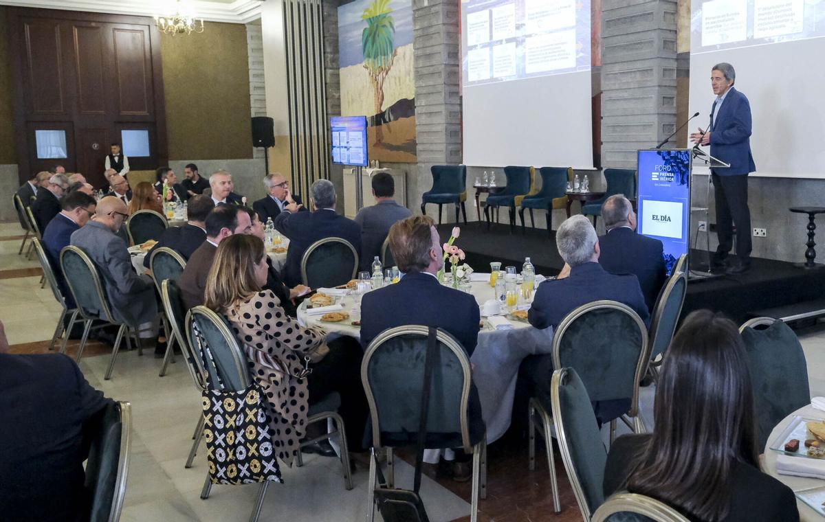 Manuel Miranda interviene en el Foro de Prensa Ibérica en Las Palmas de Gran Canaria