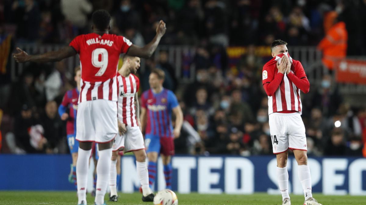 El Athletic salió goleado este domingo del Camp Nou.