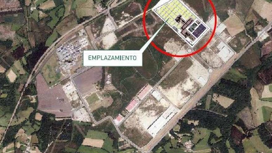Emplazamiento previsto de la planta de Renova en el polígono de Teixeiro.