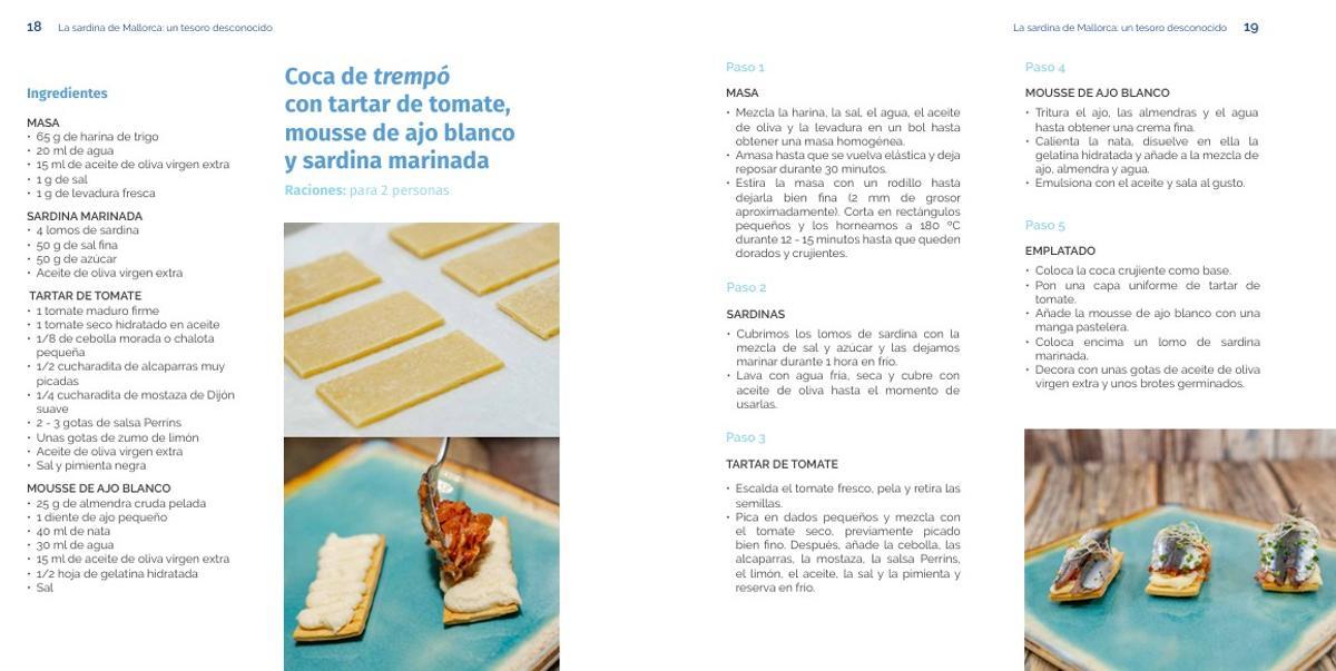 FOTOS | Una de las propuestas del recetario sobre la sardina de Mallorca. FOTOS | Una de las propuestas del recetario sobre la sardina de Mallorca.