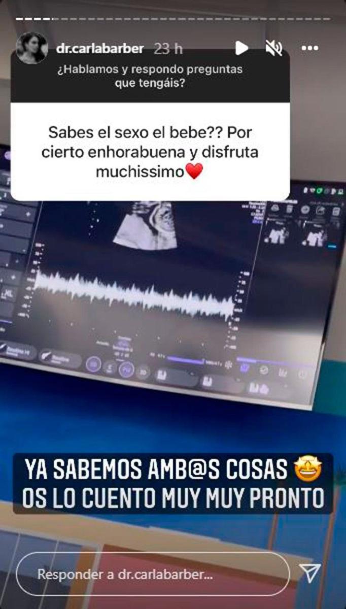 Carla Barber y los detalles de su embarazo: el sexo del bebé